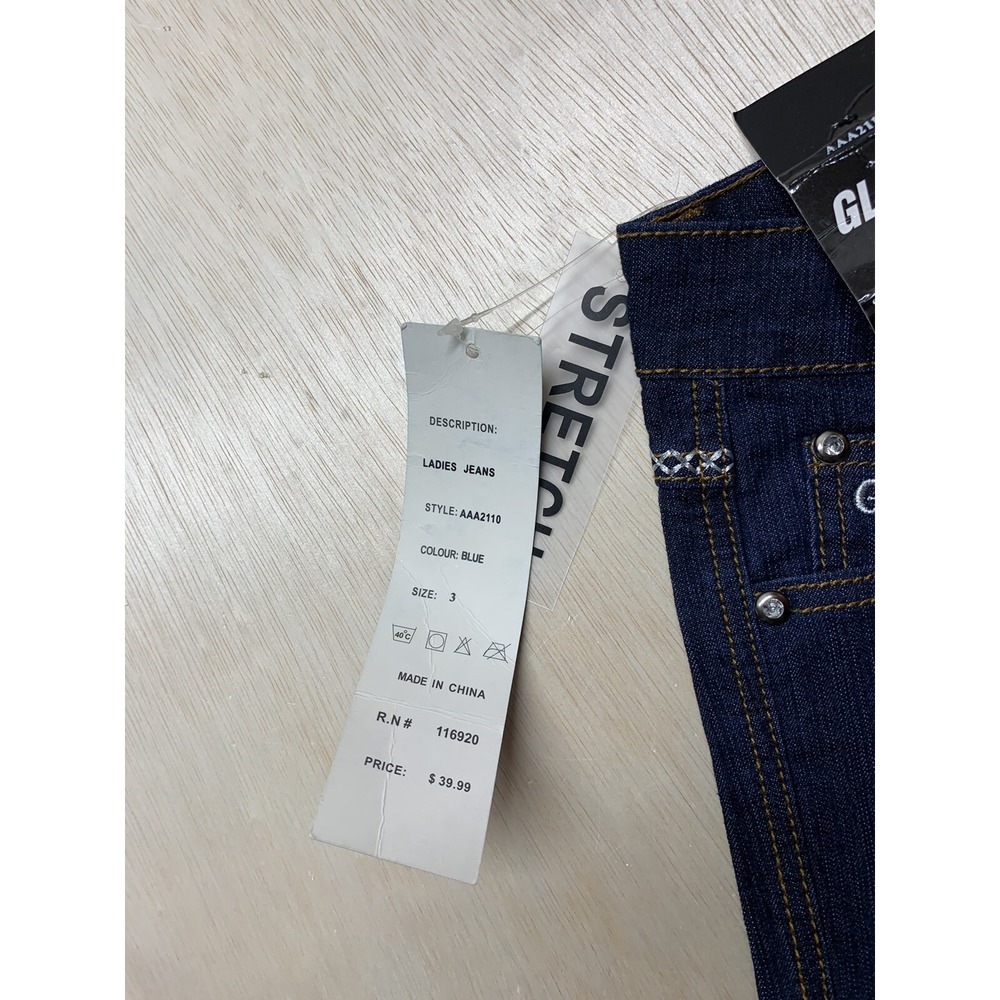 Glory Womens Mid Rise Blue Denim Skinny Jeans Size 3 Approx 27x29.5 - Picture 7 of 9